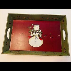 🎄Holiday Extra Large Wood Serving Snowman Tray🎄
